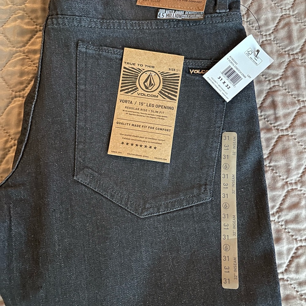 Volcom Men's Gray Jeans 31x32